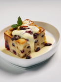 Cranberry and White Chocolate Bread and Butter Pudding